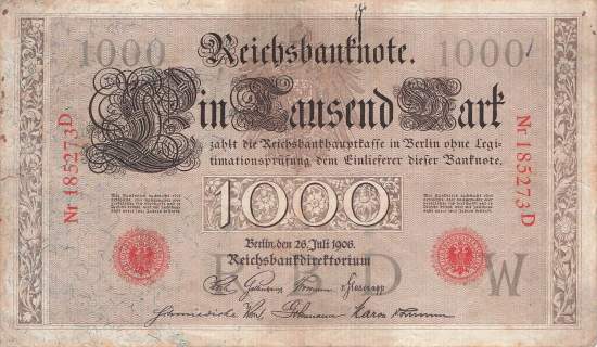 1000 Mark 1906 WD ro.26